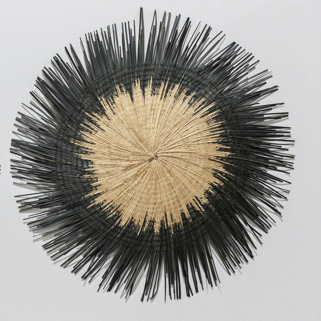 Usiku Black and Natural Woven Wall Art
