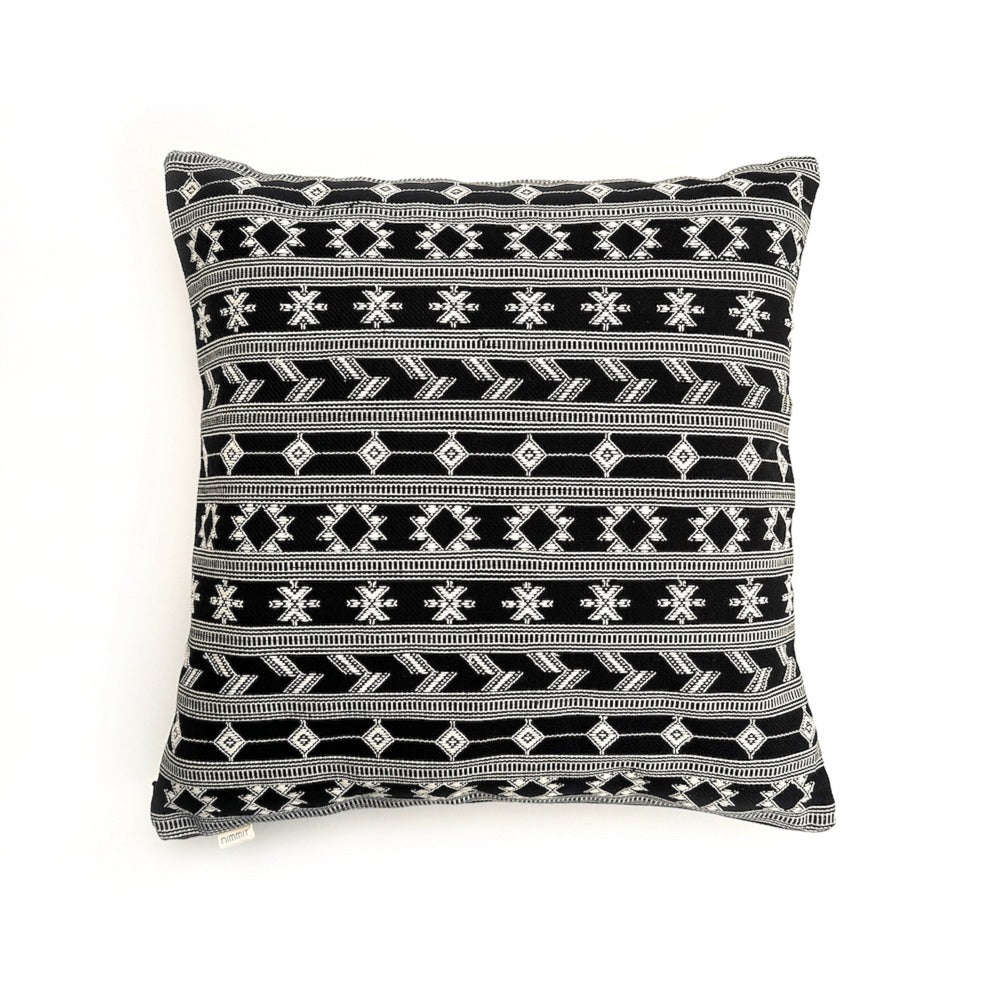 Black & White Aztec Print Pillow Cover - 20x20"