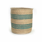 Iringa Basket - Turquoise Stripe