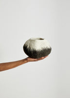 Midnight Ombre Hand-Felted Wool Decorative Ukhamba Basket