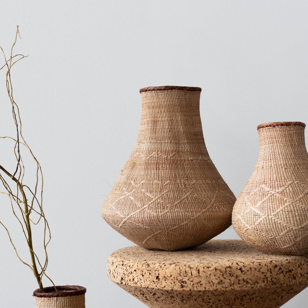 Binga Nongo Natural Woven Gourd Basket