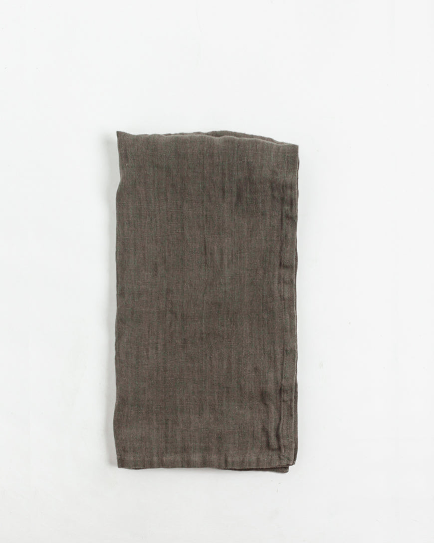 Stone Washed Linen Hemmed Dinner Napkins