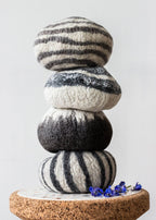 Midnight Ombre Hand-Felted Wool Decorative Ukhamba Basket