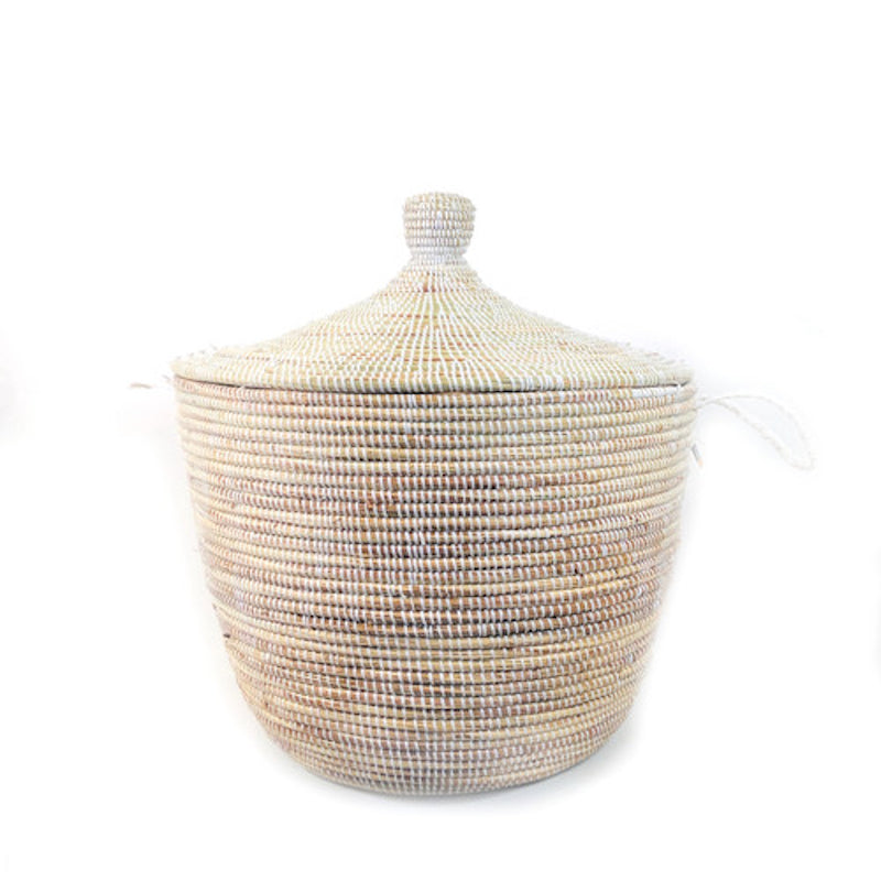 Dou Lid Storage Basket Monochrome White - Low Storage