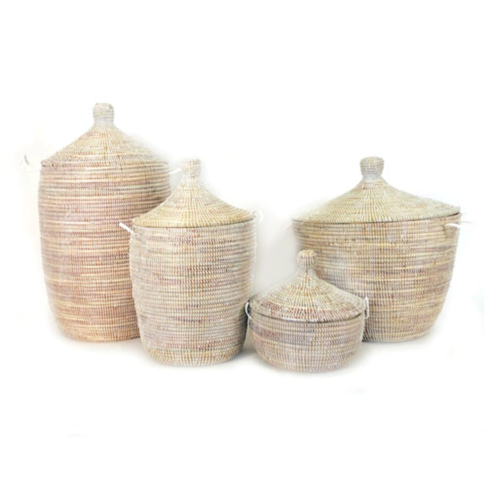 Dou Lid Storage Basket Monochrome White - Low Storage