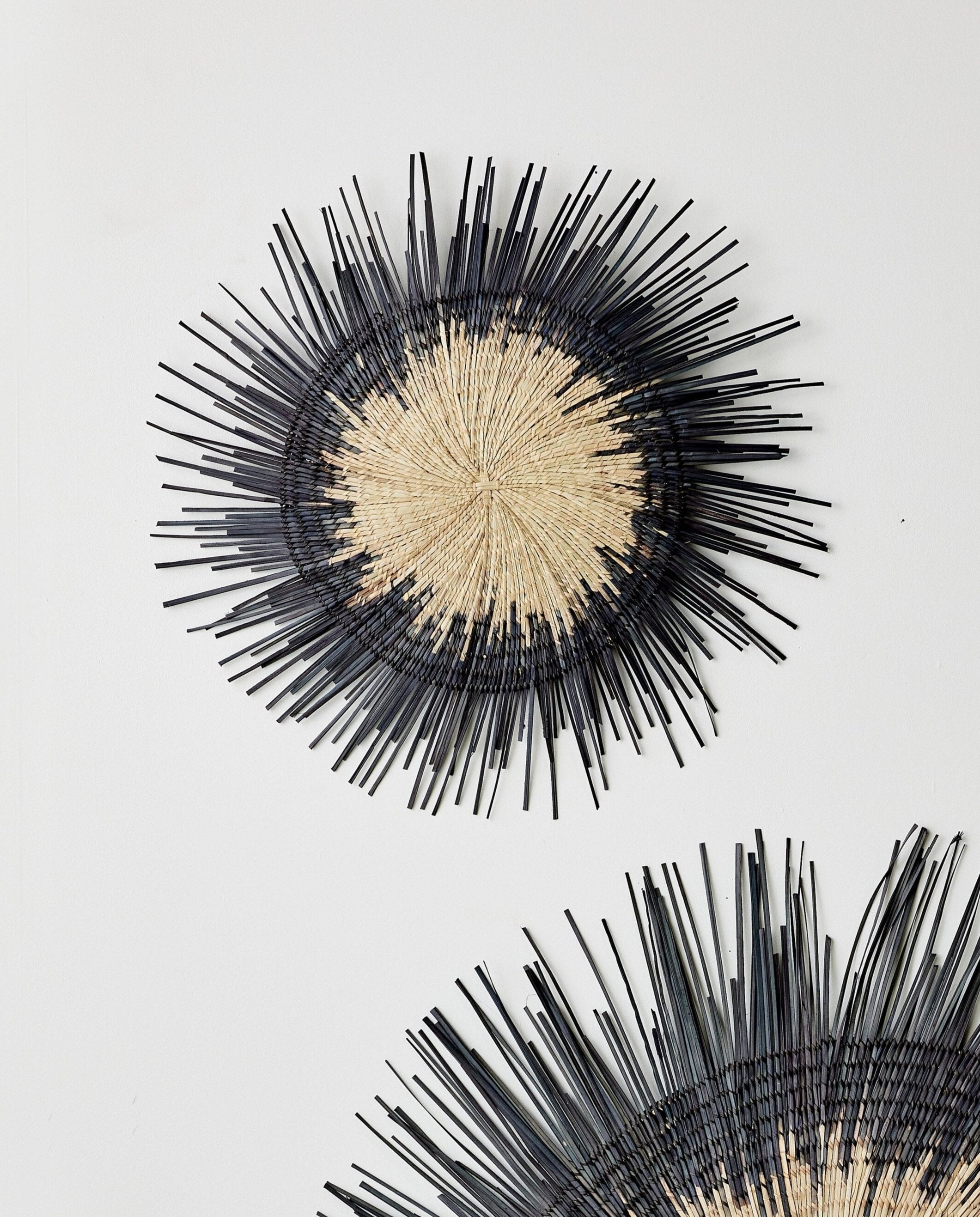 Usiku Black and Natural Woven Wall Art