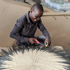Usiku Black and Natural Woven Wall Art