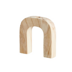 Arch Wooden Taper Candlestick Holder