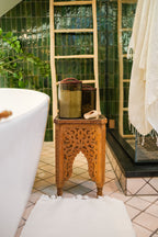 Hammered Glass Canisters with Wood Lid
