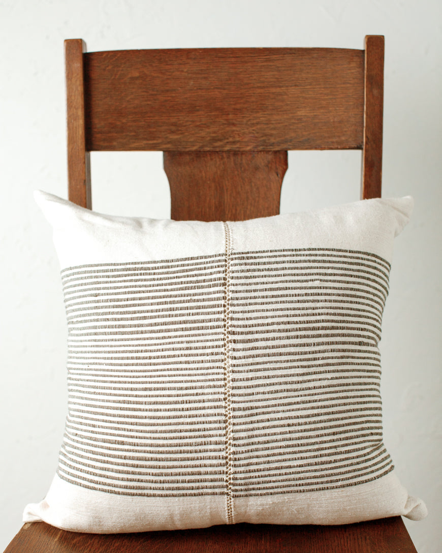 Riviera Hand-Stitch Throw Pillow - 18x18"