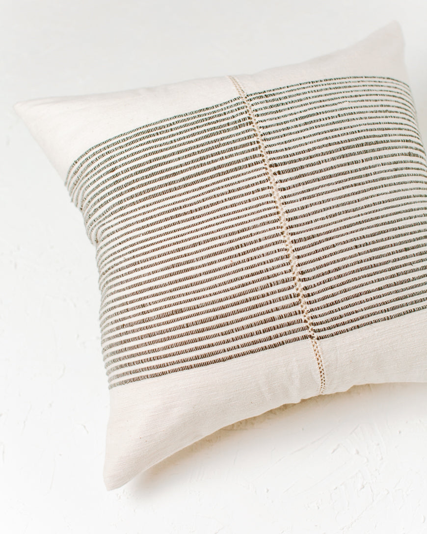 Riviera Hand-Stitch Throw Pillow - 18x18"