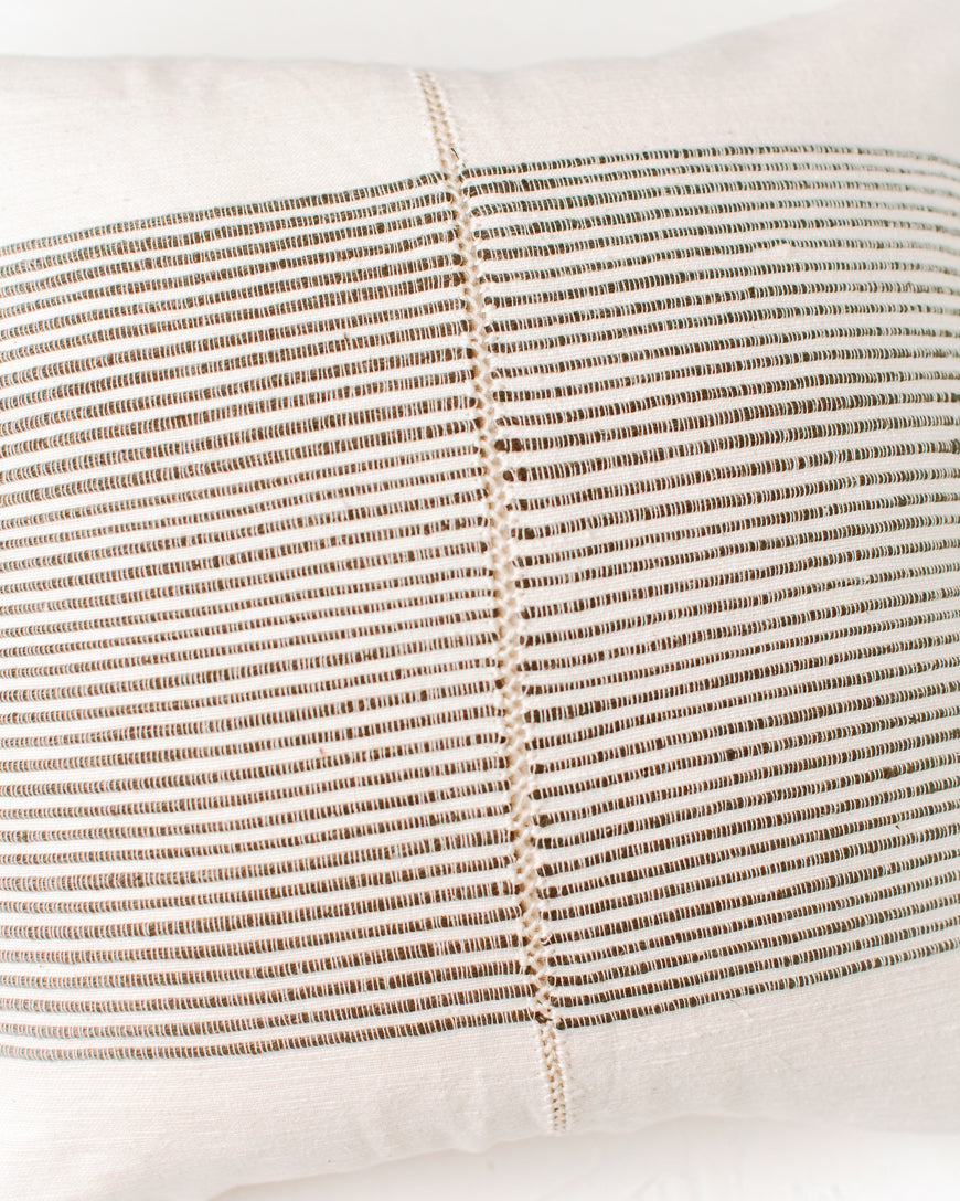 Riviera Hand-Stitch Throw Pillow - 18x18"