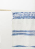 Aden Fabric Yardage - Natural with Blue