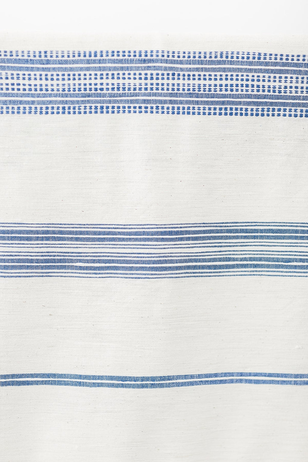 Aden Fabric Yardage - Natural with Blue