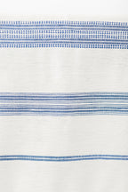 Aden Fabric Yardage - Natural with Blue